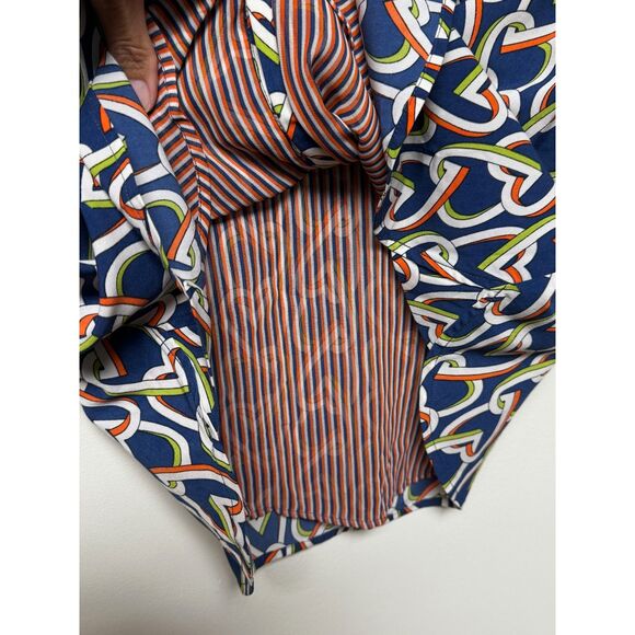 CABI Amour Heart Chain Link Sleeveless Shirt Dress, Navy Contrast Lining, Sz XS - Picture 7 of 11